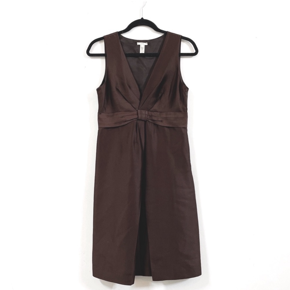 LIKE NEW! J. Crew Silk Empire Waist Sleeveless Chestnut Brown Cocktail Dress